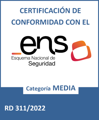 Distintivo Certificación de conformidad con el ENS - Categoría MEDIA